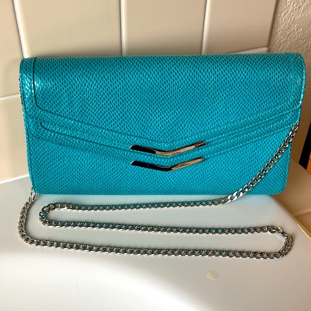 White House Black Market Clutch Purse with Optional Chain Shoulder Strap